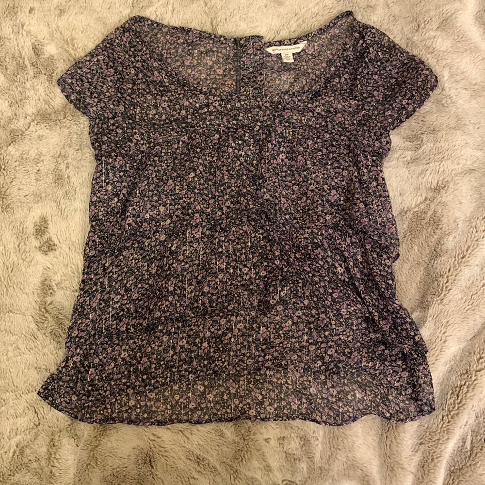 Lightly Used- American Eagle Floral Blouse